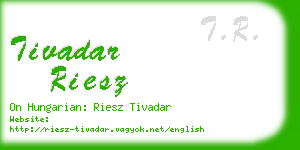 tivadar riesz business card